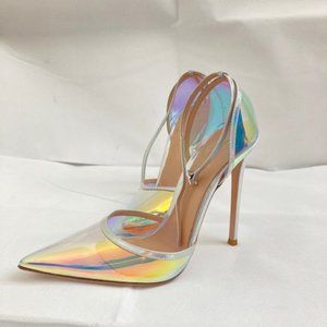 Gianvito Rossi Sabin Plexi Hologram Heel